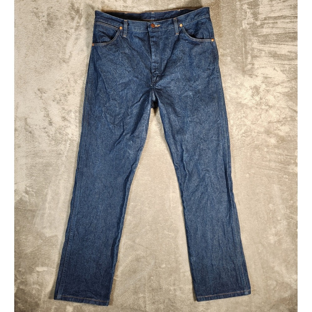 Wrangler Jeans Men's 36X32 (Tag 38X32)‎ Blue Cowboy Cut Western 13MWZ